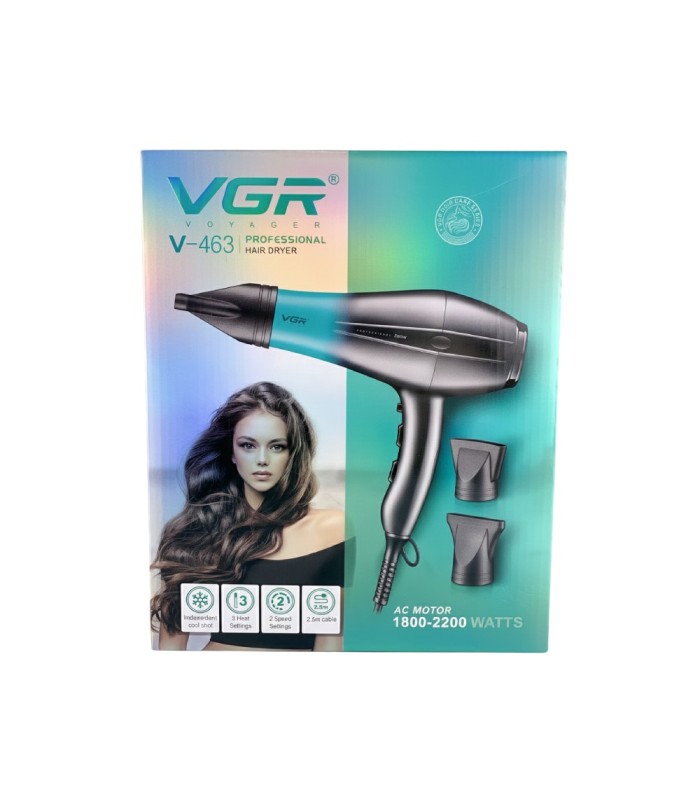 سشوار حرفه ای 1800-2200 وات وی جی آر مدل: V-463