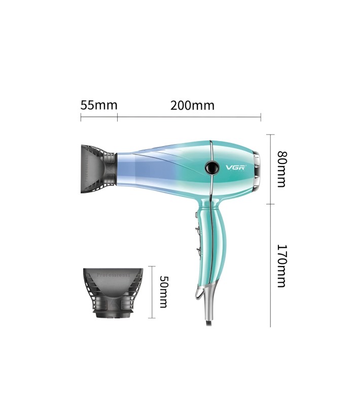 سشوار حرفه ای 2000-2400 وات وی جی آر مدل: V-452