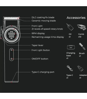 ماشین اصلاح سر و صورت حجم زن طلایی وی جی آر مدل VGR V-001