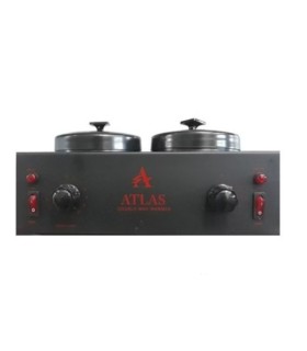 دستگاه موم داغ کن دو قابلمه فلزی اطلس کد: PR-3065