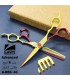 ست قیچی کات و پیتاژ 6 اینچ طلایی قرمز صیام (فینی) کد: A-B60-40