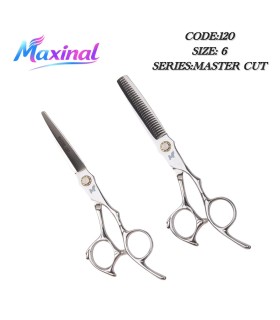 ست قیچی کات و پیتاژ 6 اینچ  استیل مکسینال کد: 120