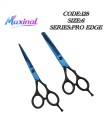 ست قیچی کات و پیتاژ بدون شیار 6 اینچ  آبی دسته مشکی مکسینال کد: 128