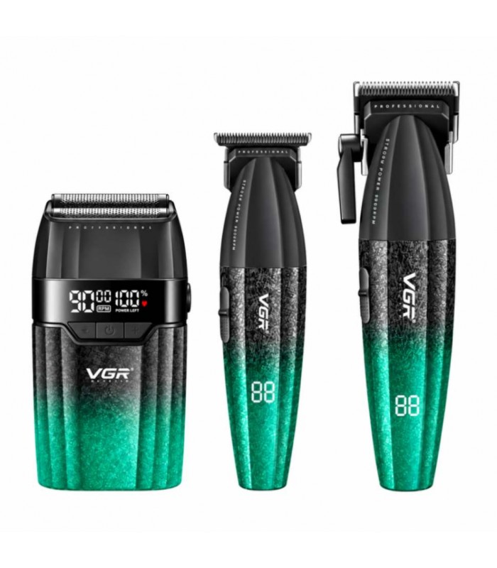 ست ماشین اصلاح حجم زن و خط زن و شیور وی جی آر مدل: V-640 S3 کد: 1460