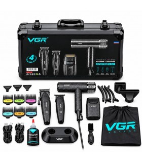 ست حرفه ای 4 کاره حجم زن، خط زن، شیور و سشوار وی جی آر V-640 S4
