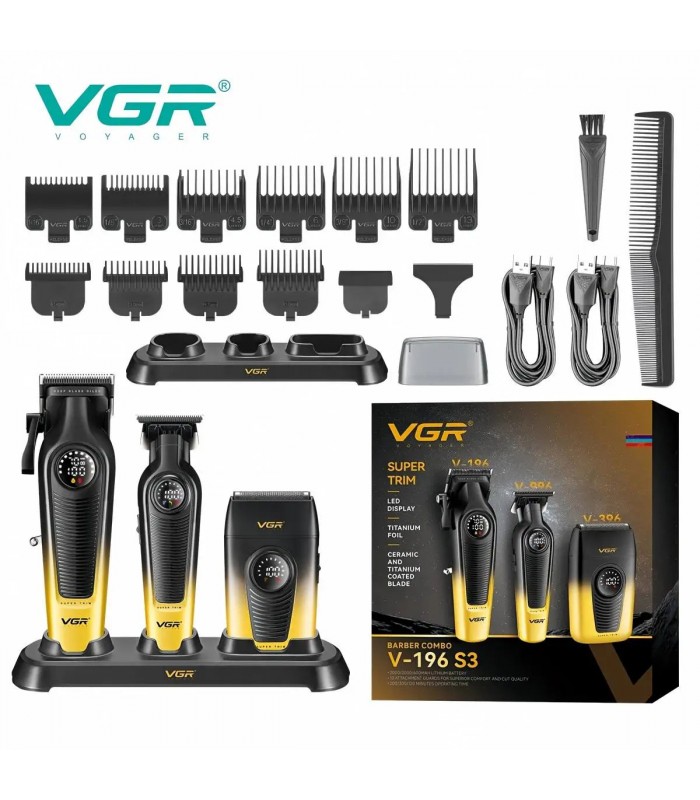 ست 3 کاره حجم زن، خط زن و شیور وی جی آر V-196 S3