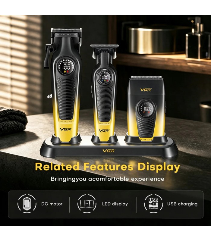 ست 3 کاره حجم زن، خط زن و شیور وی جی آر V-196 S3