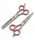 ست قیچی کات و پیتاژ 6 اینچ استیل جگوار شیاردار لیسر کات کد: M101N