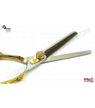 قیچی پیتاژ طلایی کنده کاری شده 5.5اینچ رزونال مدل REZONAL RL-240