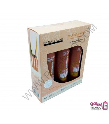 کراتین کاکائو برزیل همراه شامپو قبل و بعد قوطی150 میل BRASIL CACAU KERATIN