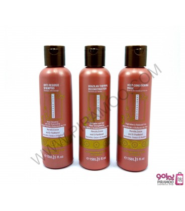 کراتین کاکائو برزیل همراه شامپو قبل و بعد قوطی150 میل BRASIL CACAU KERATIN