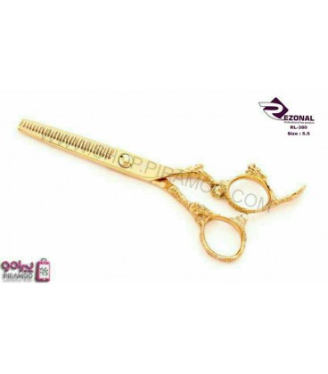 قیچی پیتاژ طلایی کنده کاری شده 5.75 اینچ رزونال