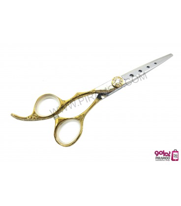 قیچی کات طلایی چپ دست کنده کاری شده 5.5اینچ رزونال مدل REZONAL RL-230