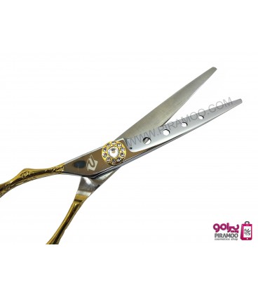 قیچی کات طلایی چپ دست کنده کاری شده 5.5اینچ رزونال مدل REZONAL RL-230