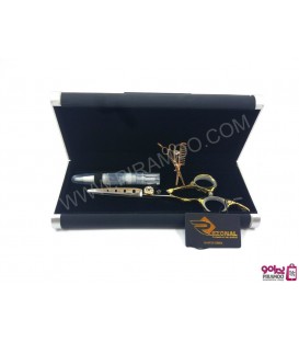 قیچی کات طلایی چپ دست کنده کاری شده 5.5اینچ رزونال مدل REZONAL RL-230