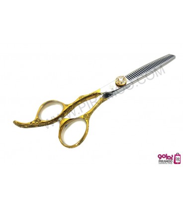 قیچی پیتاژ طلایی چپ دست کنده کاری شده 5.5اینچ رزونال مدل REZONAL RL-240