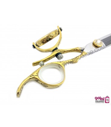 قیچی پیتاژ طلایی 5.5 اینچ دسته گردان رزونال مدل REZONAL RL-460