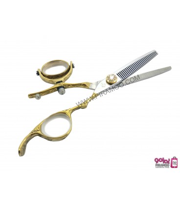 قیچی پیتاژ طلایی 5.5 اینچ دسته گردان رزونال مدل REZONAL RL-460