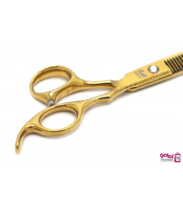 ست قیچی کات و پیتاژ طلایی 6 اینچ فینی کد : Finny 102