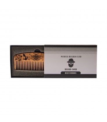 شانه ریش چوبی طرح اولد اس کول پرشیا برد کلاب   PERSIA BEARD CLUB BEARD COMB