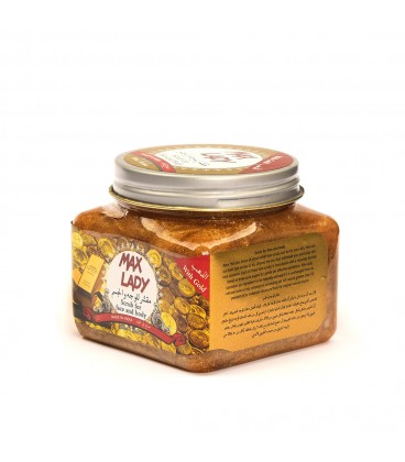 اسکراب شنی طلای مکس لیدی بسته بندی جدید 300 میل