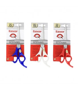 قیچی 6 اینچ دسته رنگی ساوی Savey Stainless Steel Scissors