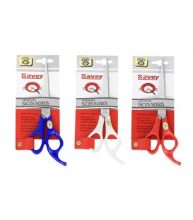 قیچی 6 اینچ دسته رنگی ساوی  Savey Stainless Steel Scissors
