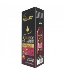 شامپو فری سولفات و پارابن کراتین مکس لیدی  MAX LADY SCIENCE