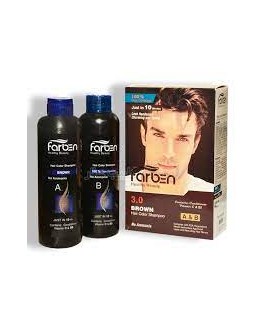 شامپو رنگ مو قهوه ای فاربن شماره 3.0 حجم 150 میلی لیتر Farben 1.0 Hair color shampoo 150 ml BROWN