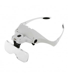 هد لایت عینکی همراه 5 عدسی بزرگنمایی professional magnifying glass