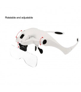 هد لایت عینکی همراه 5 عدسی بزرگنمایی professional magnifying glass
