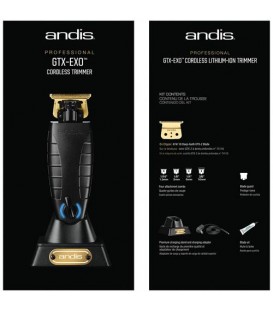 ماشین اصلاح سر و صورت بلک گلد اندیس مدل تی اوت لاینر کردلس ANDIS BLACK CORDLESS T OUTLINER GTX-EXO