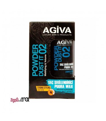 پودر حالت دهنده و حجم دهنده موی آگیوا مشکی شماره 02  AGIVA HAIR STYLING POWDER