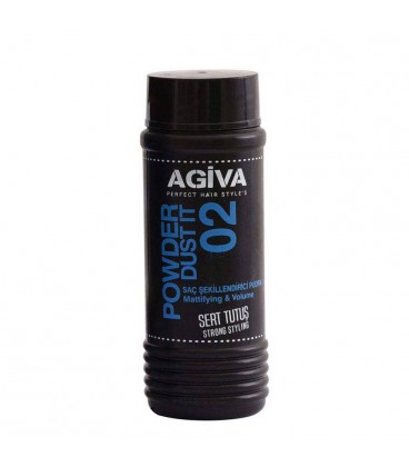 پودر حالت دهنده و حجم دهنده موی آگیوا مشکی شماره 02  AGIVA HAIR STYLING POWDER