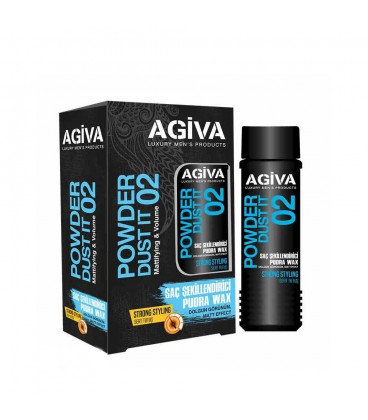 پودر حالت دهنده و حجم دهنده موی آگیوا مشکی شماره 02  AGIVA HAIR STYLING POWDER