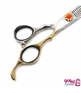 قیچی پیتاژ دورنگ 6.0 اینچ رزونال کد: SNAKE T