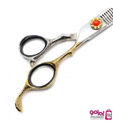 قیچی پیتاژ دورنگ 6.0 اینچ رزونال کد: SNAKE T