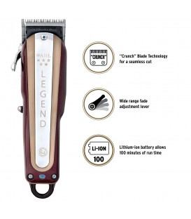 ماشین اصلاح  سر و صورت وال لجند بیسیم 5 ستاره آمریکا  WAHL Cordless Legend Clipper
