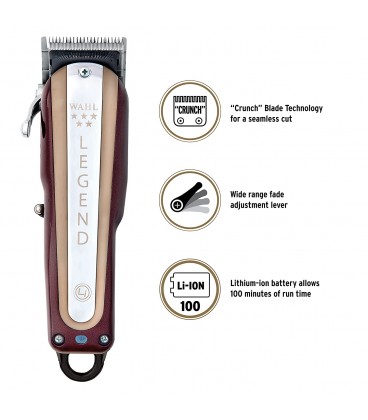ماشین اصلاح  سر و صورت وال لجند بیسیم 5 ستاره آمریکا  WAHL Cordless Legend Clipper
