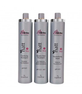 کراتین صافی برند اپتلیس همراه شامپو قبل و بعد قوطی 1000 میل Optliss Clarifying Shampoo+Keratin Hair Treatment+Neutralizing Mask