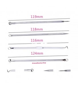 ست چهار عددی ابزار پاکسازی صورت جعبه پلاستیکی