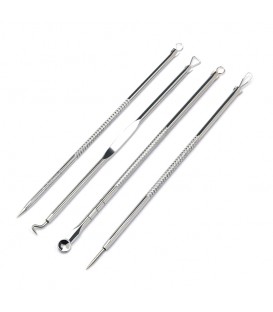 ست چهار عددی ابزار پاکسازی صورت جعبه پلاستیکی