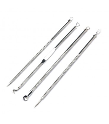 ست چهار عددی ابزار پاکسازی صورت جعبه پلاستیکی