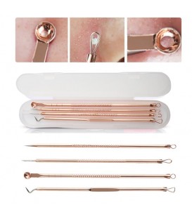 ست چهار عددی ابزار پاکسازی صورت جعبه پلاستیکی