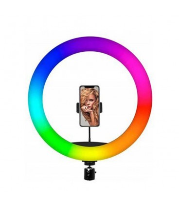 رینگ لایت آر جی بی ریموت دار 30 وات همراه با سه پایه  مدل :  MJ30