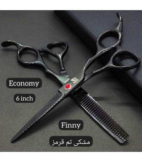 ست قیچی کات و پیتاژ مشکی 6 اینچ فینی کد : PR-178