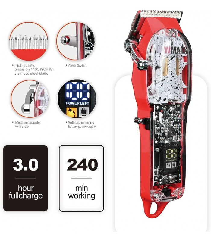 ماشین اصلاح حجم زن سر و صورت دبلیو مارک مدل : WMARK NG:409