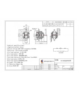 موتور سشوار لیانفنگ مدل: Lianfeng LF5413