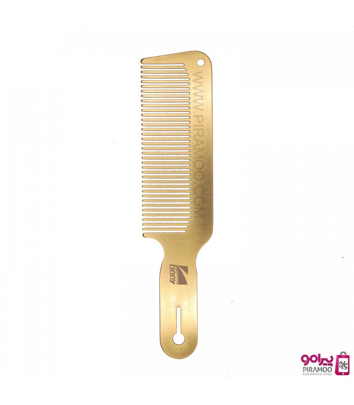 شانه فید فلزی دسته دار طلایی فینی کد: PRF-1896