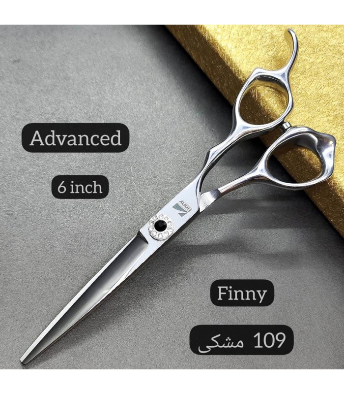 قیچی کات استیل نگین دار استیل 6 اینچ فینی کد : Finny 109